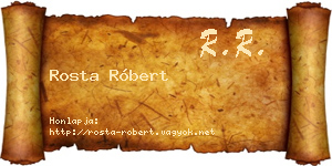 Rosta Róbert névjegykártya